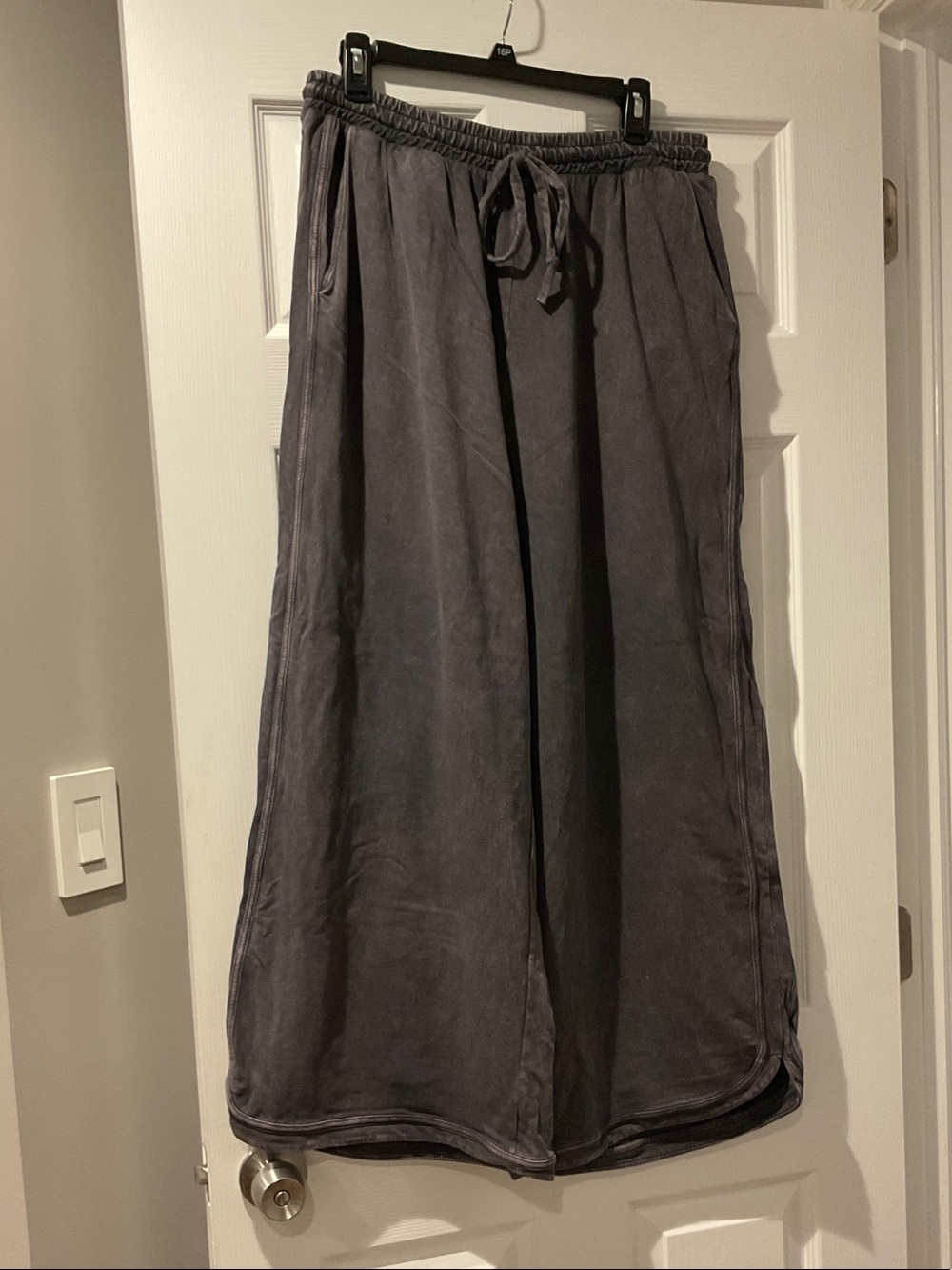 Women's Gray Drawstring Maxi Skirt